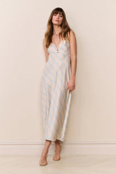 Manuela Floral Stripe Maxi Dress