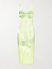 Satin bustier midi dress