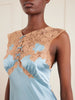 Marcelle lace-trimmed silk-satin midi dress
