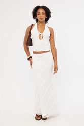 Luck & Trouble Thessia Maxi Skirt White