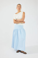 Perfect Stranger Monti Maxi Skirt Blue