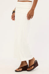 Luck & Trouble Pia Jersey Maxi Skirt White