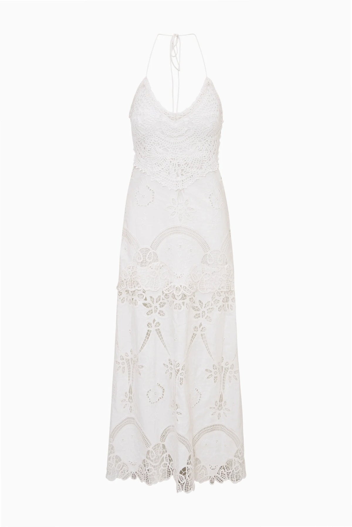 Veyla Crochet Eyelet Maxi Dress