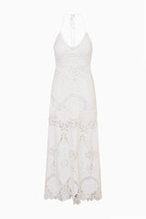 Veyla Crochet Eyelet Maxi Dress