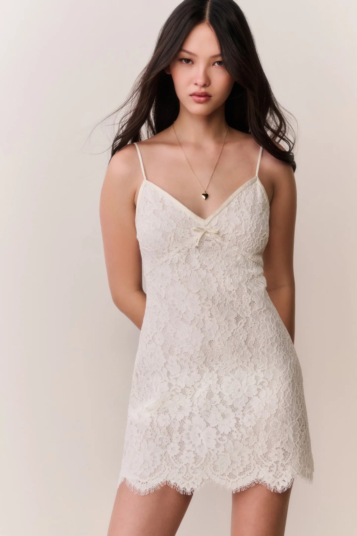 Petaline Lace Mini Dress