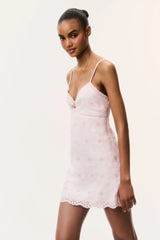 Becklyn Eyelet Linen Mini Dress - ROSE DRIFT