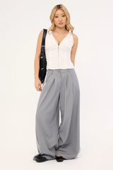 Motel Lasily Sleeveless Corset Top White