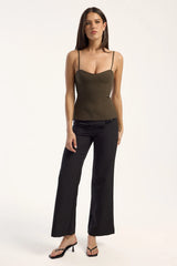 Luck & Trouble Pearson Bodice Top Olive