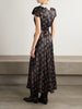 Coraline floral-print satin midi dress