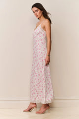 Manuela Heirloom Print Maxi Slip Dress - STERLING DUSK