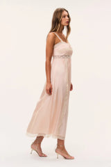 Cerys Silk Lace-Trimmed Maxi Dress