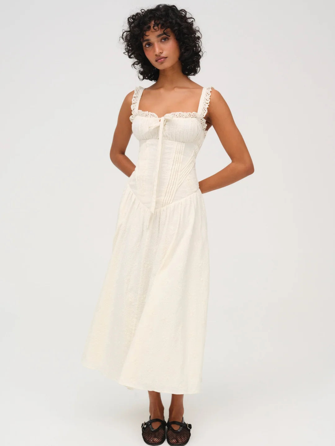 Baby Daisy Poplin Midi Dress