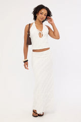 Luck & Trouble Thessia Maxi Skirt White