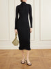 Monet ribbed-knit cotton-blend midi dress