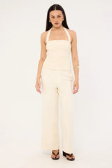 Perfect Stranger Talissa Halter Top Cream