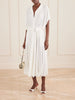 Belted jersey midi dress