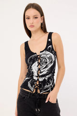 Neovision Deadroses Singlet Tank Top Black