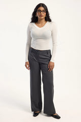 Perfect Stranger Lara Long Sleeve Sheer Top White