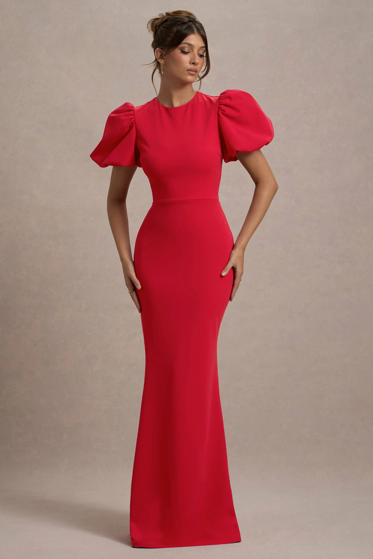 Love Letters | Red Puff-Sleeve Maxi Dress