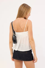 Perfect Stranger Klara Frill Cami Top White