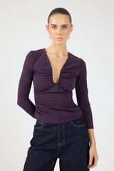 Perfect Stranger Vienna Long Sleeve Top Purple