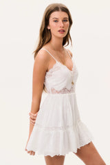 Soli Cotton Lace Mini Dress