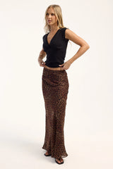 Luck & Trouble Sacha Leopard Maxi Skirt Animal Print