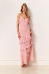 Louie Chiffon Ruffle Maxi Dress