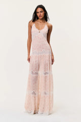 Kieva Floral Cotton-Silk Maxi Dress