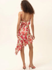 Cupid Dot Asymmetrical Midi Dress