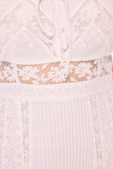 Maera Cotton Lace-Trimmed Mini Dress