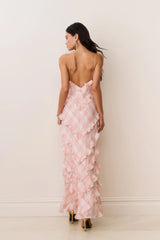 Ellietta Tartan Ruffle Maxi Dress - NEAPOLITAN
