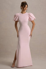Love Letters | Pink Puff-Sleeve Maxi Dress