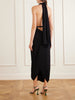 Draped jersey midi dress