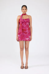 Perfect Stranger Cerise Scarf Top Pink Print
