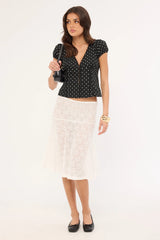 Motel Ilias Corset Top Basic Polka Black