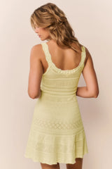 Darlena Fine Pointelle Knit Mini Dress