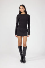 Perfect Stranger Lucinda Draped Backless Top Black