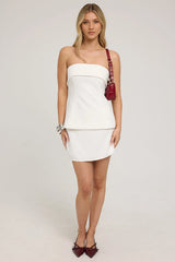Perfect Stranger Luca Strapless Long Line Top White