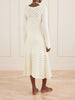 Avril pointelle-knit cotton midi dress