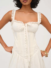 Baby Daisy Poplin Midi Dress