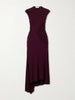 Gathered jersey midi dress