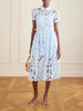 Embroidered guipure lace midi dress
