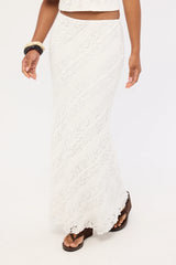 Luck & Trouble Thessia Maxi Skirt White