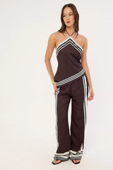 Perfect Stranger Sicily Halter Top Brown