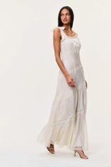 Andresy Silk Asymmetrical Maxi Dress