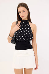 L&t Jersey Ruched Frill Mini Skirt White