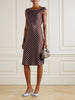 Leo polka-dot TENCEL™ lyocell-blend satin midi dress