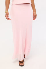 Perfect Stranger Lula Chiffon Maxi Skirt Pink