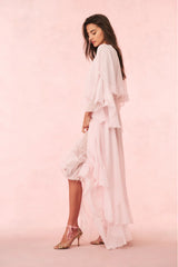Collia Silk Maxi Dress - PALE PINK
